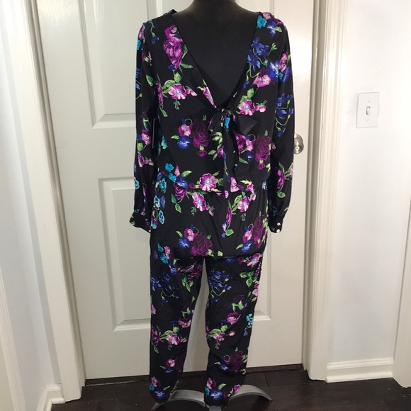 NWOT Juicy Couture Floral Silk Jumpsuit Size M - Picture 4 of 5